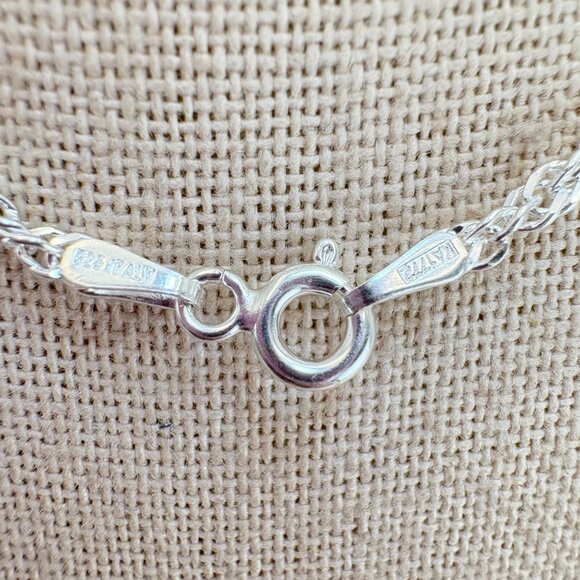 VTG Solid Sterling Silver 925 Twisted Cable Chain Necklace Size 19.5" Length - Picture 7 of 11